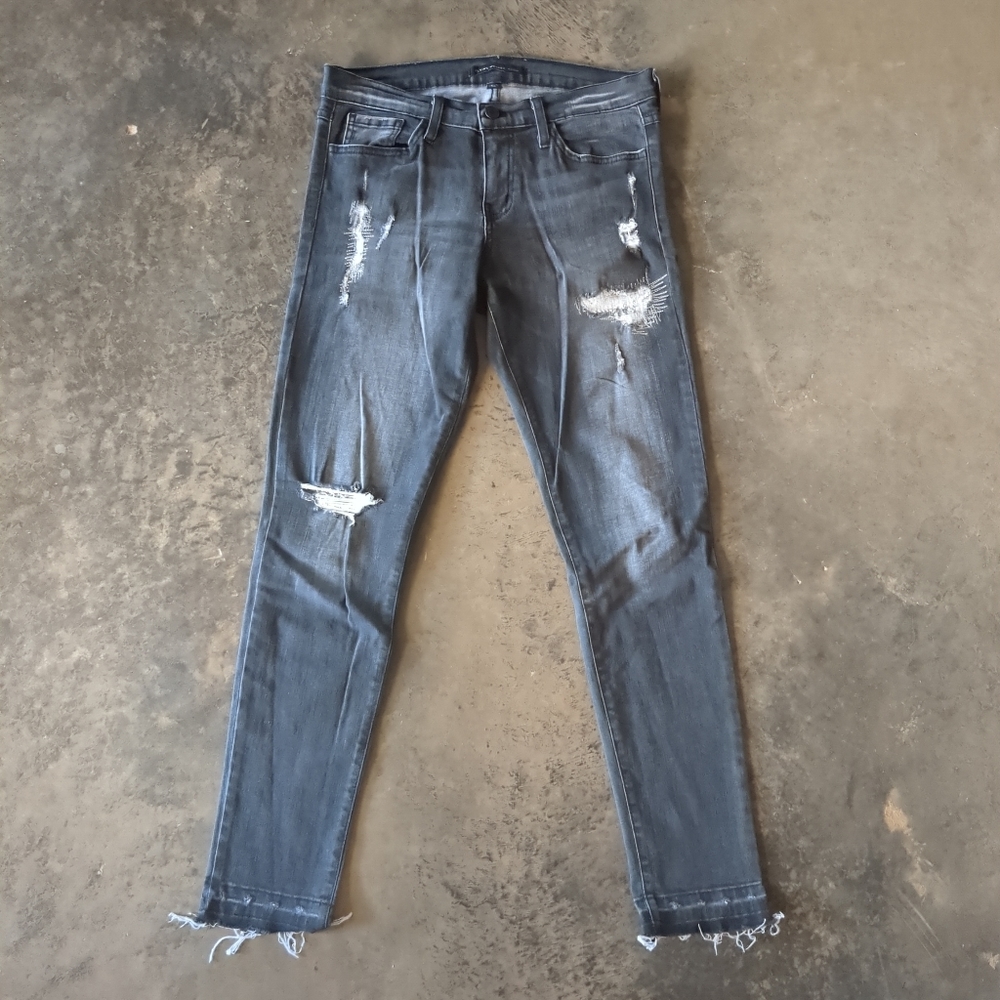 Flying Monkey Black Distressed Straight Leg Jeans 29